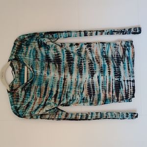 Proenza Schouler tie dye rust and emerald shirt